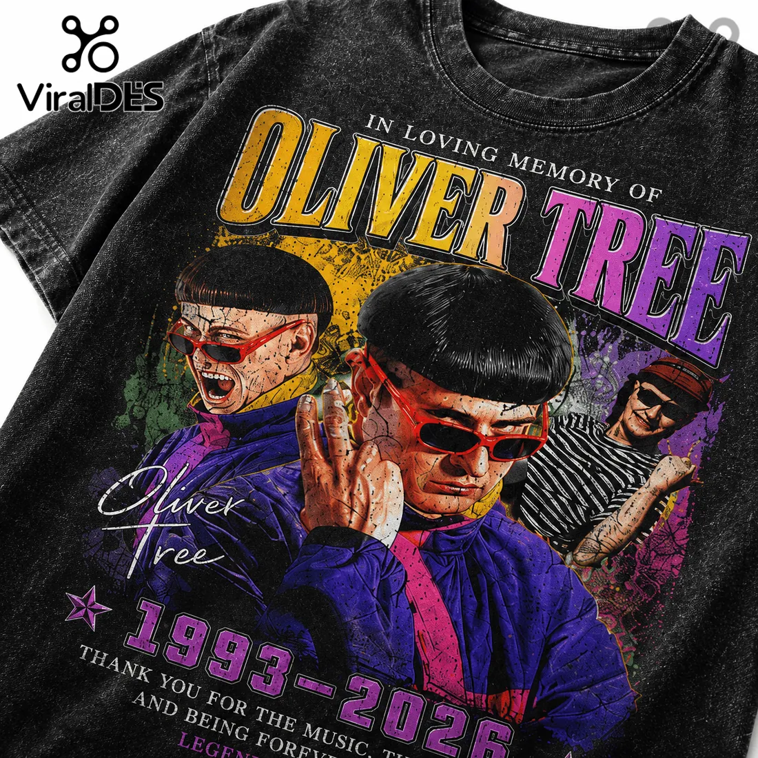 Oliver Tree Vintage Tribute 1993-2026 Memorial T-Shirt Oliver Tree Vintage Tribute 1993-2026 Memorial T-Shirt