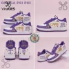 Zeta Phi Beta Sorority AF1 1920 Blue and White Air Force 1 Sneakers Zeta Phi Beta Sorority AF1 1920 Blue and White Air Force 1 Sneakers