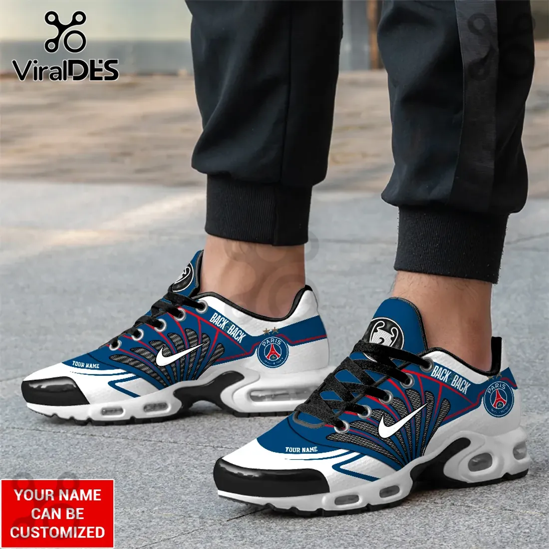 Paris Saint-Germain Back 2 Back Champions Custom Name Air Max Plus Paris Saint-Germain Back 2 Back Champions Custom Name Air Max Plus