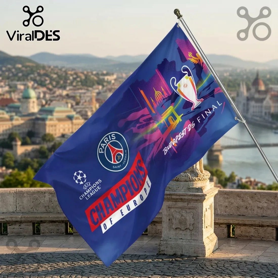 Paris Saint-Germain Champions Limited Edition House Flag Paris Saint-Germain Champions Limited Edition House Flag