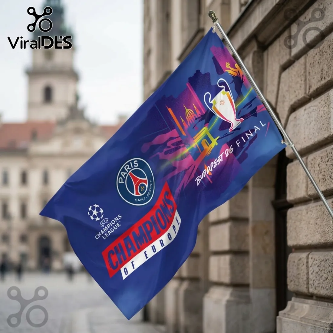 Paris Saint-Germain Champions Limited Edition House Flag Paris Saint-Germain Champions Limited Edition House Flag