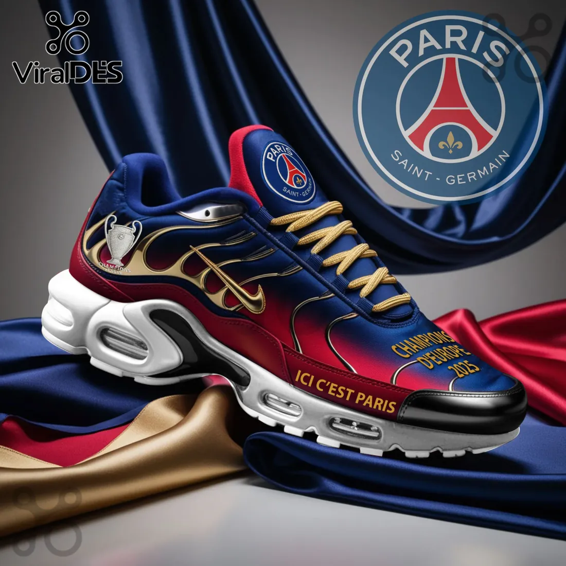 Paris Saint-Germain Champions of Europe 2025 Air Max Plus Sneakers Paris Saint-Germain Champions of Europe 2025 Air Max Plus Sneakers