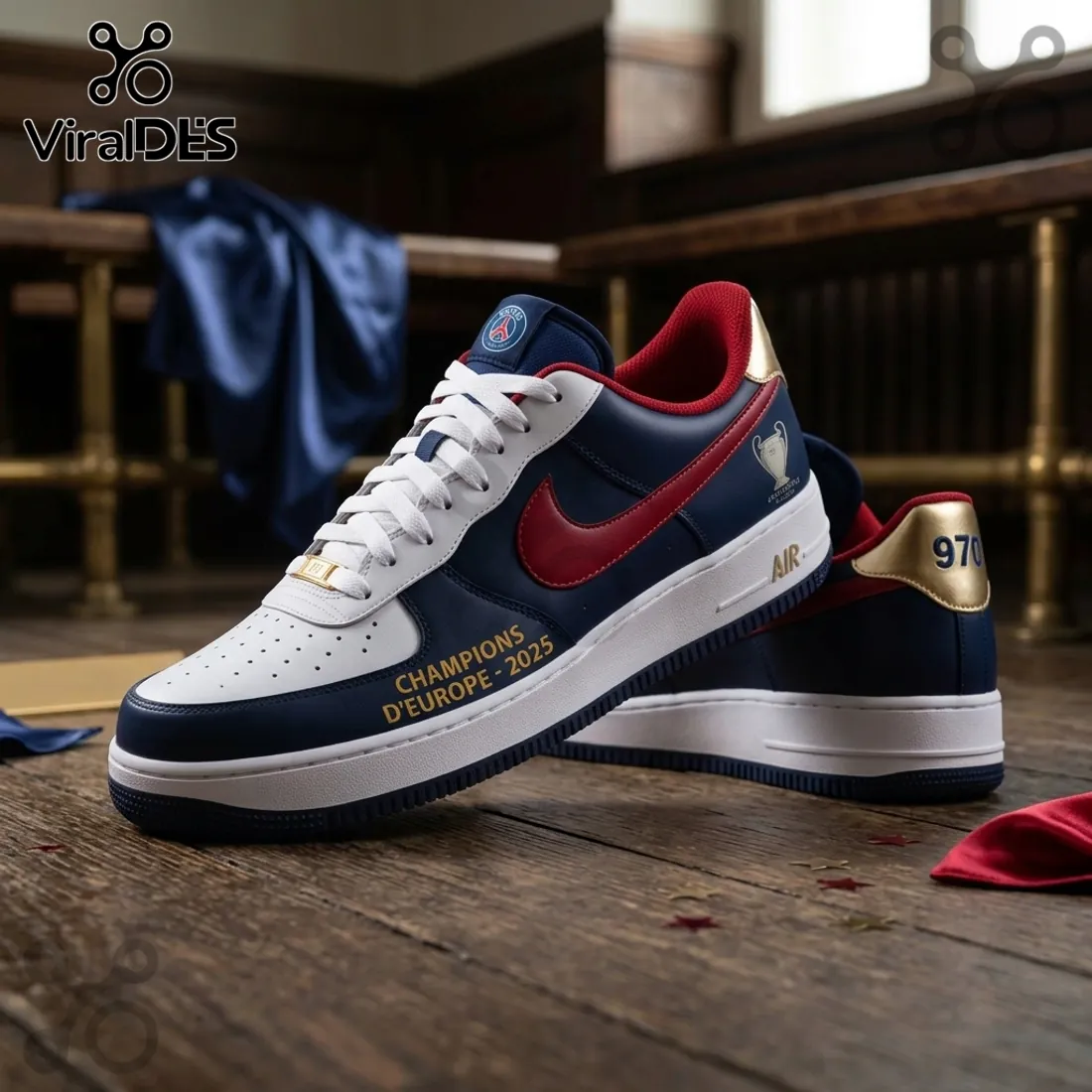 Paris Saint-Germain Champions of Europe 2025 Custom AF1 Sneakers Paris Saint-Germain Champions of Europe 2025 Custom AF1 Sneakers