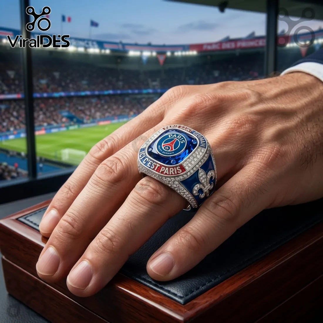 Paris Saint-Germain Ici C’est Paris Crystal Championship Ring Paris Saint-Germain Ici C’est Paris Crystal Championship Ring
