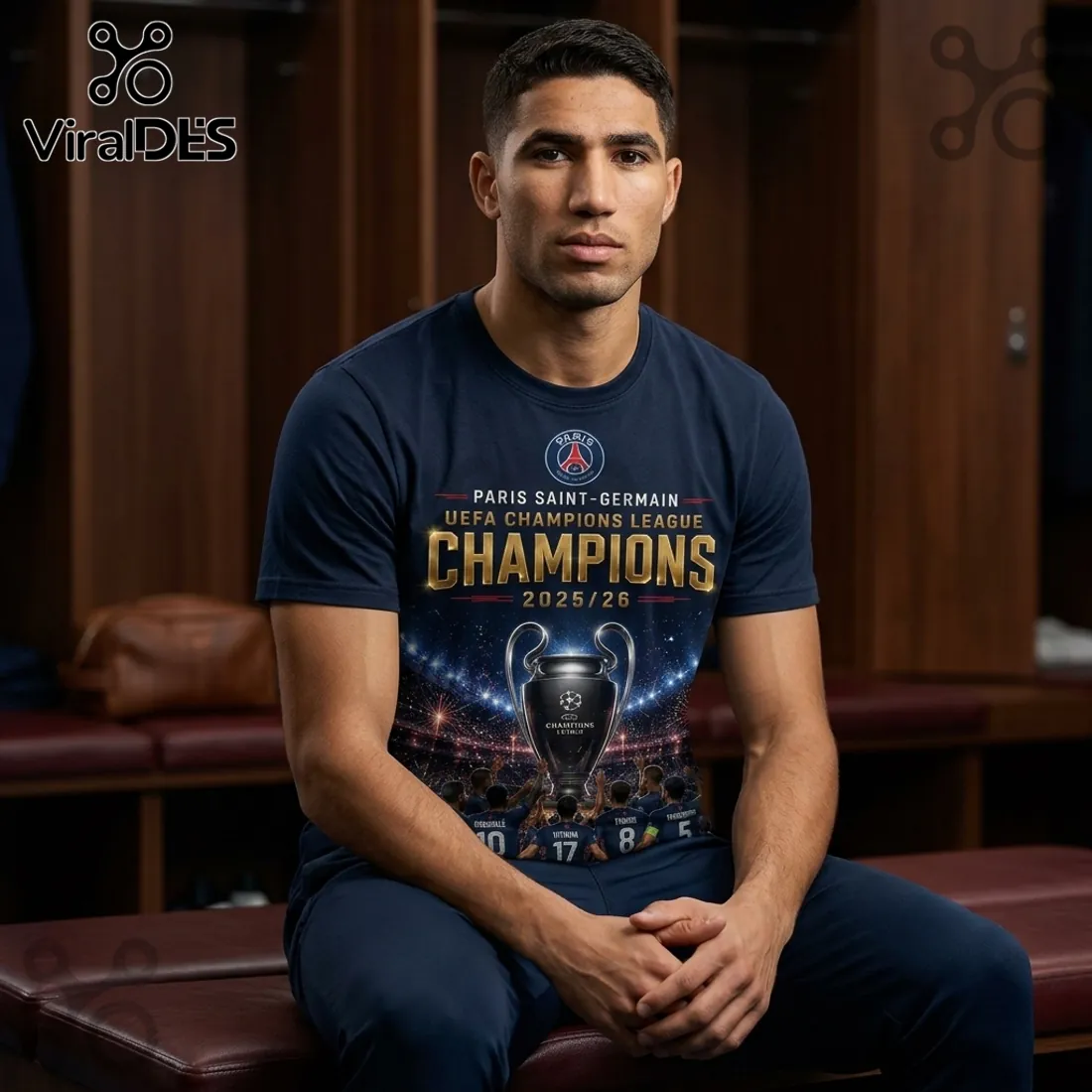 Paris Saint-Germain UEFA Champions League 2025-2026 Champions T-Shirt Paris Saint-Germain UEFA Champions League 2025-2026 Champions T-Shirt