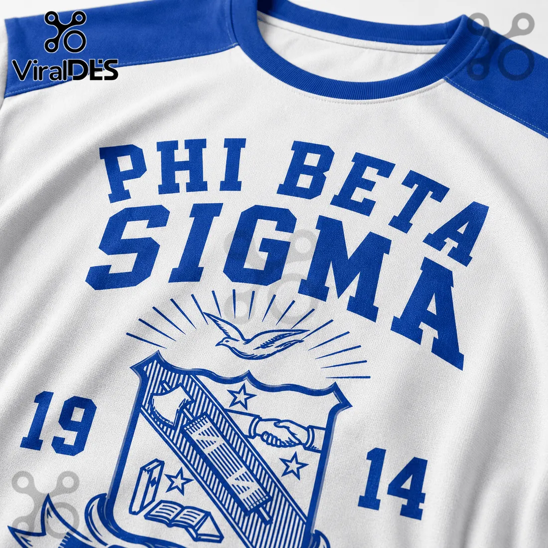Phi Beta Sigma Fraternity 1914 Blue and White T-Shirt Phi Beta Sigma Fraternity 1914 Blue and White T-Shirt