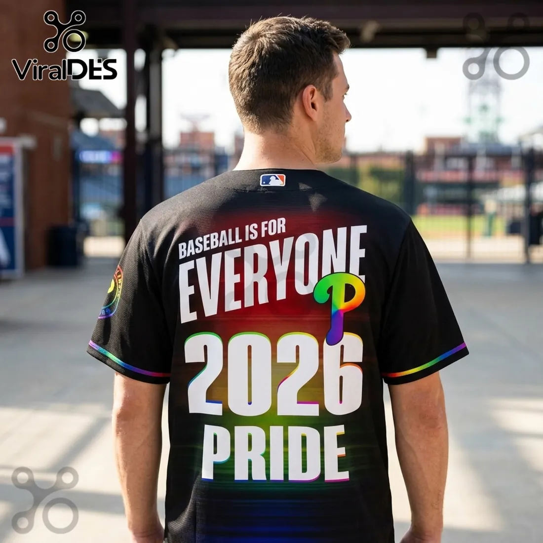 Philadelphia Phillies 2026 Black Rainbow Pride 2026 Baseball Jersey Philadelphia Phillies 2026 Black Rainbow Pride 2026 Baseball Jersey