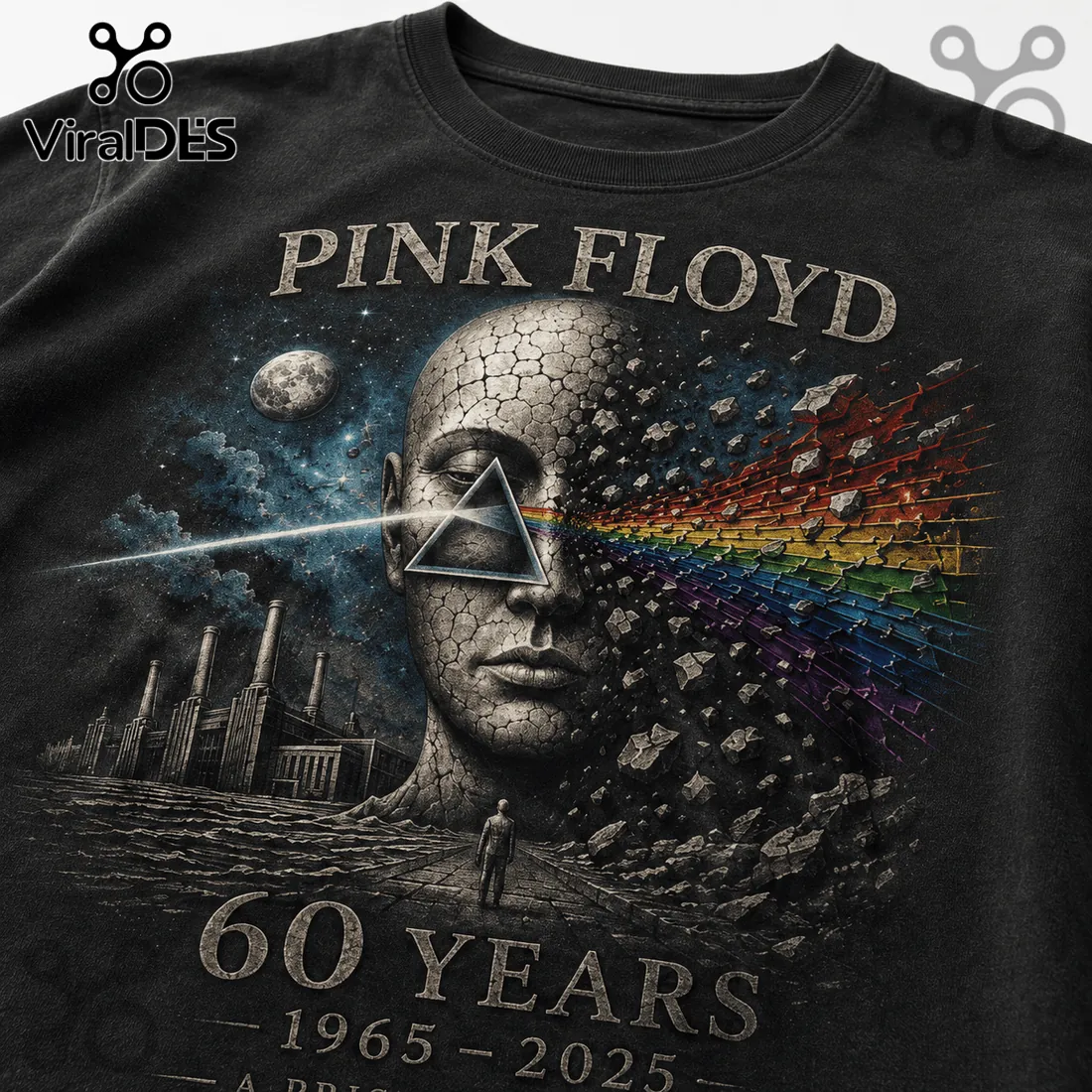 Pink Floyd 60th Anniversary 1965-2025 Prism Echoes Collectible T-Shirt Pink Floyd 60th Anniversary 1965-2025 Prism Echoes Collectible T-Shirt