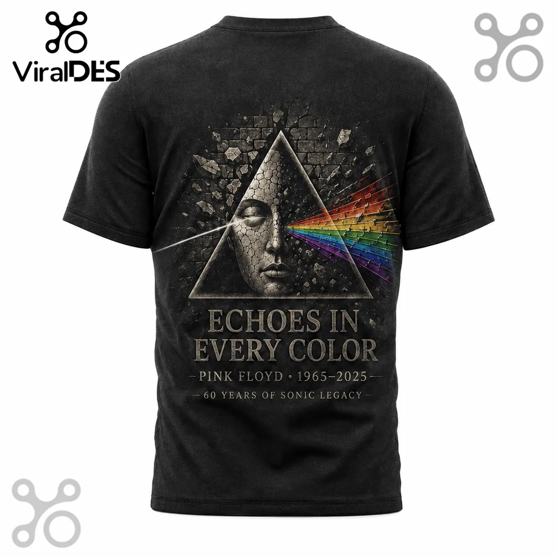 Pink Floyd 60th Anniversary 1965-2025 Prism Echoes Collectible T-Shirt Pink Floyd 60th Anniversary 1965-2025 Prism Echoes Collectible T-Shirt