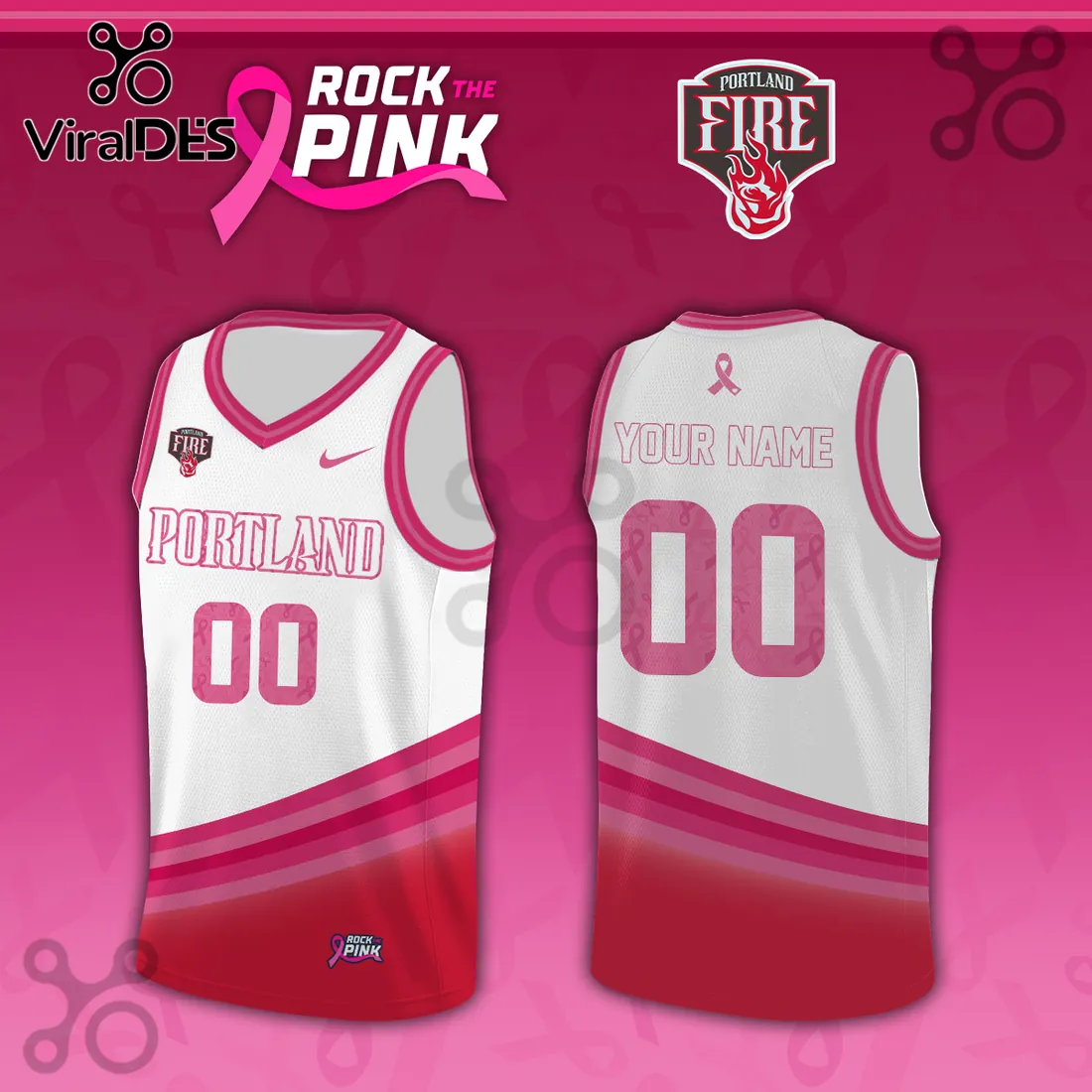 Portland Fire x Rock The Pink 2026 Limited Edition Jersey Tank Top Portland Fire x Rock The Pink 2026 Limited Edition Jersey Tank Top