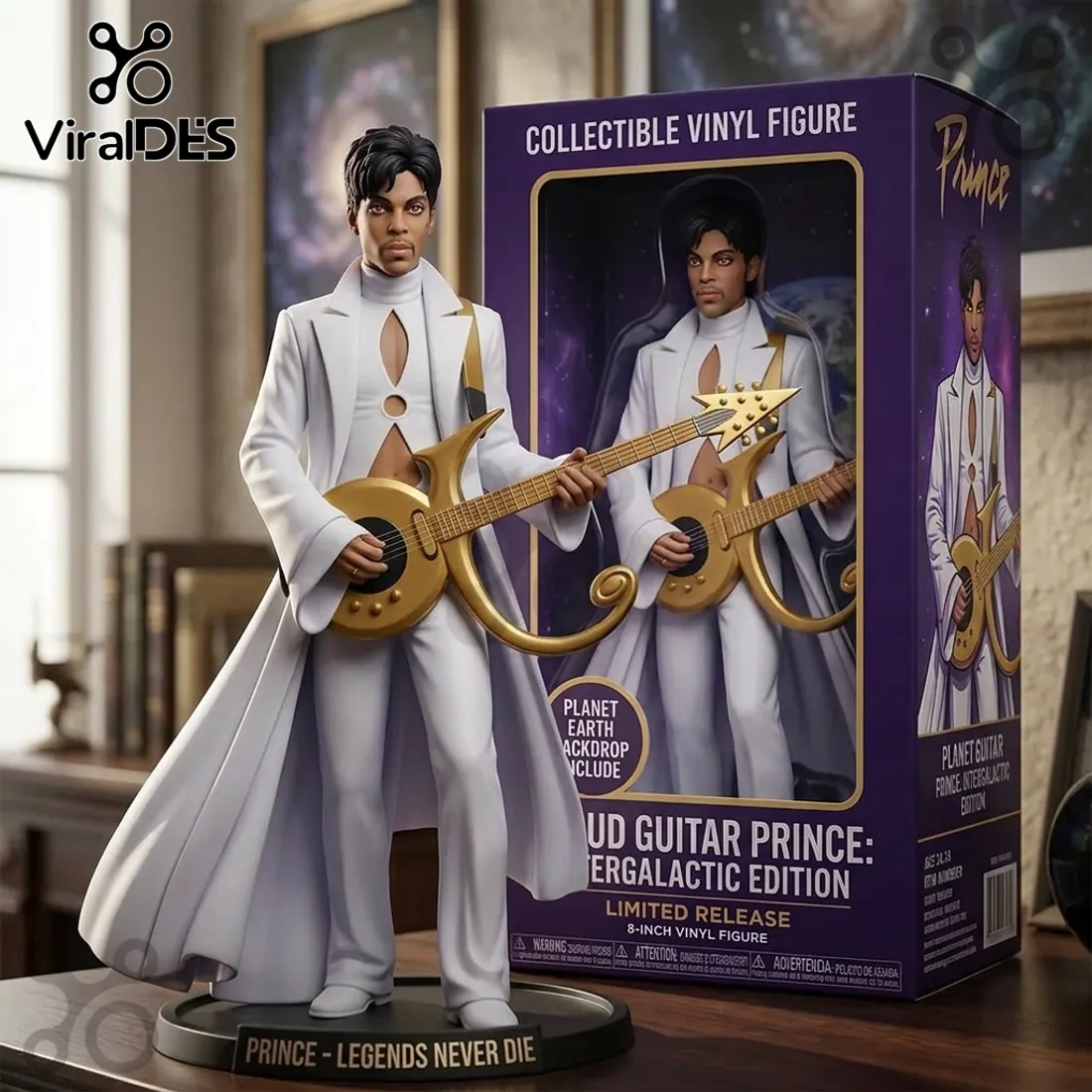 Prince Intergalactic Edition Gold Cloud Guitar Vinyl Figure Prince Intergalactic Edition Gold Cloud Guitar Vinyl Figure