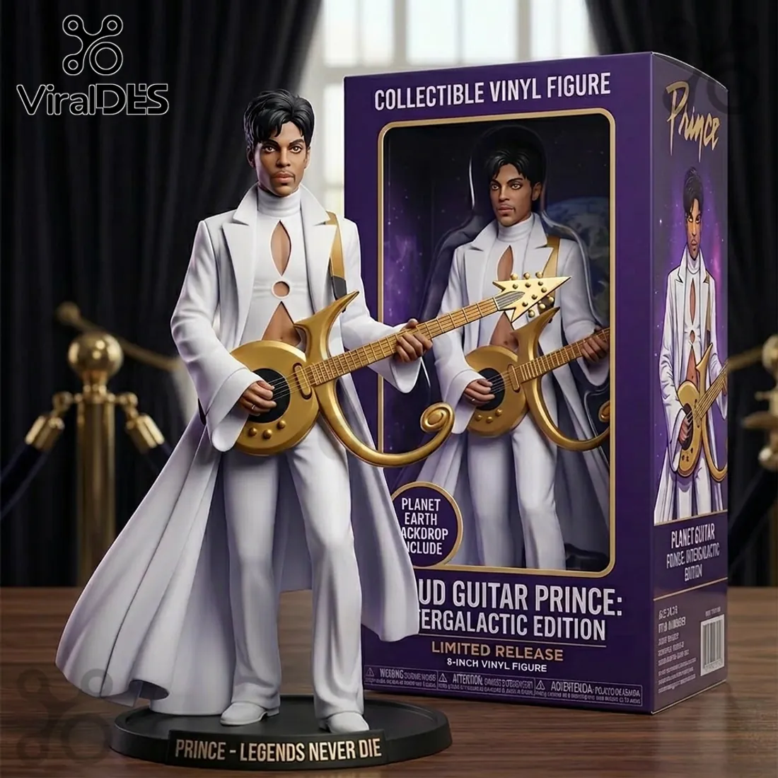 Prince Intergalactic Edition Gold Cloud Guitar Vinyl Figure Prince Intergalactic Edition Gold Cloud Guitar Vinyl Figure