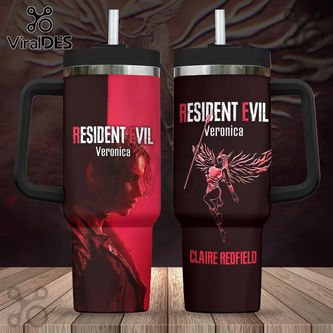 Resident Evil Code Veronica Claire Redfield Stainless Steel 40oz Stanley Tumbler Resident Evil Code Veronica Claire Redfield Stainless Steel 40oz Stanley Tumbler