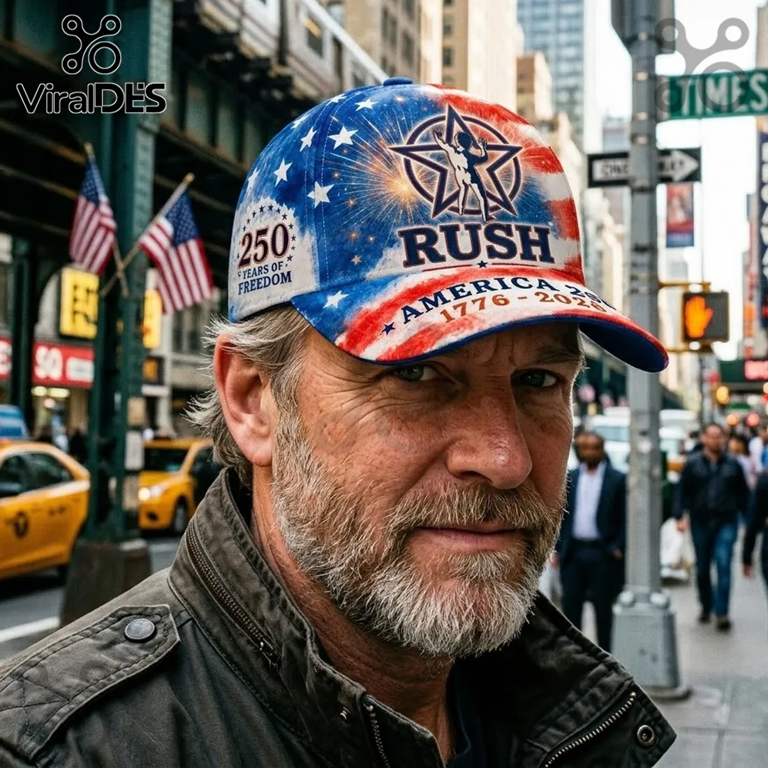 Rush Band America 250th Anniversary 1776-2026 Patriotic Cap Rush Band America 250th Anniversary 1776-2026 Patriotic Cap