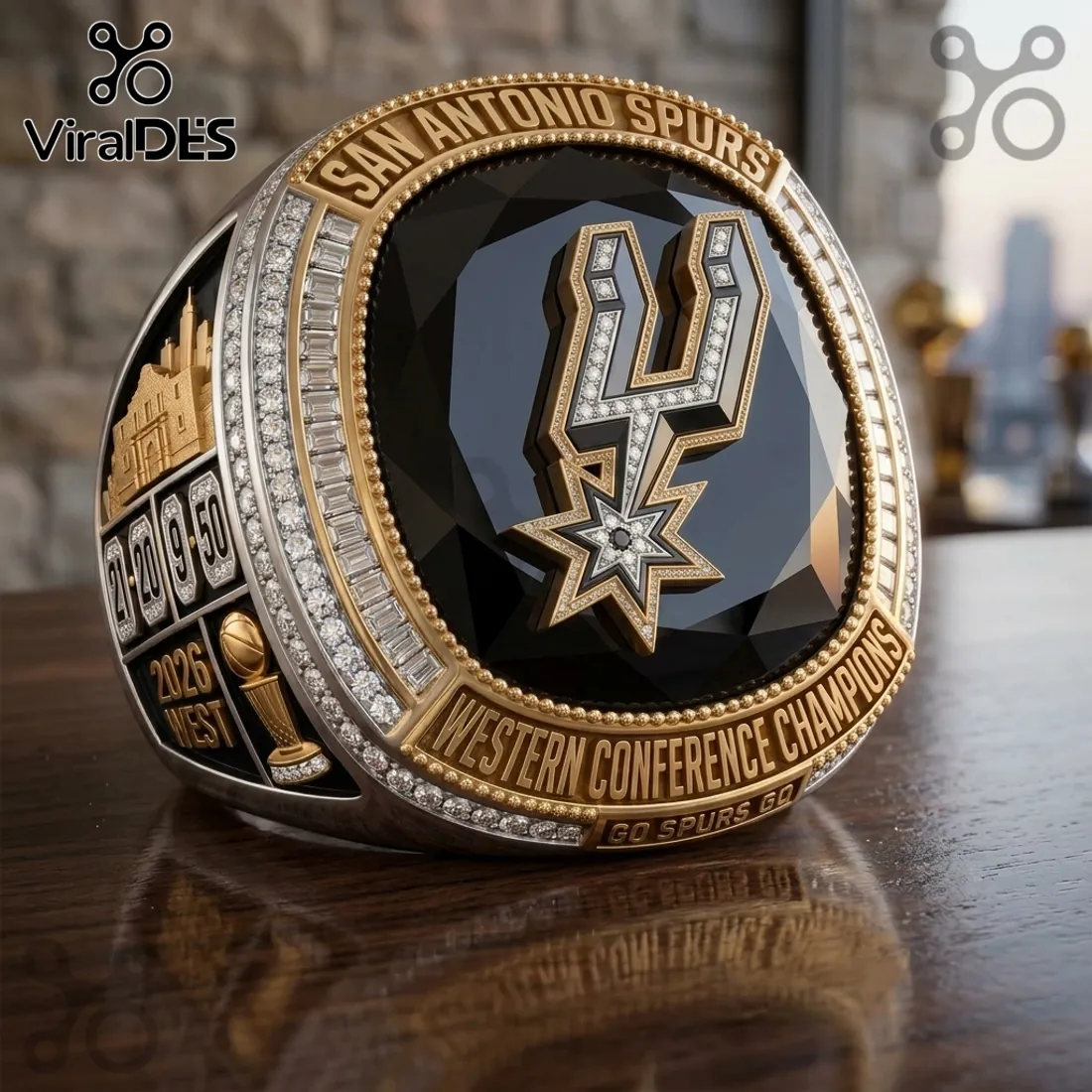 San Antonio Spurs 2026 Western Conference Champions Championship Ring San Antonio Spurs 2026 Western Conference Champions Championship Ring