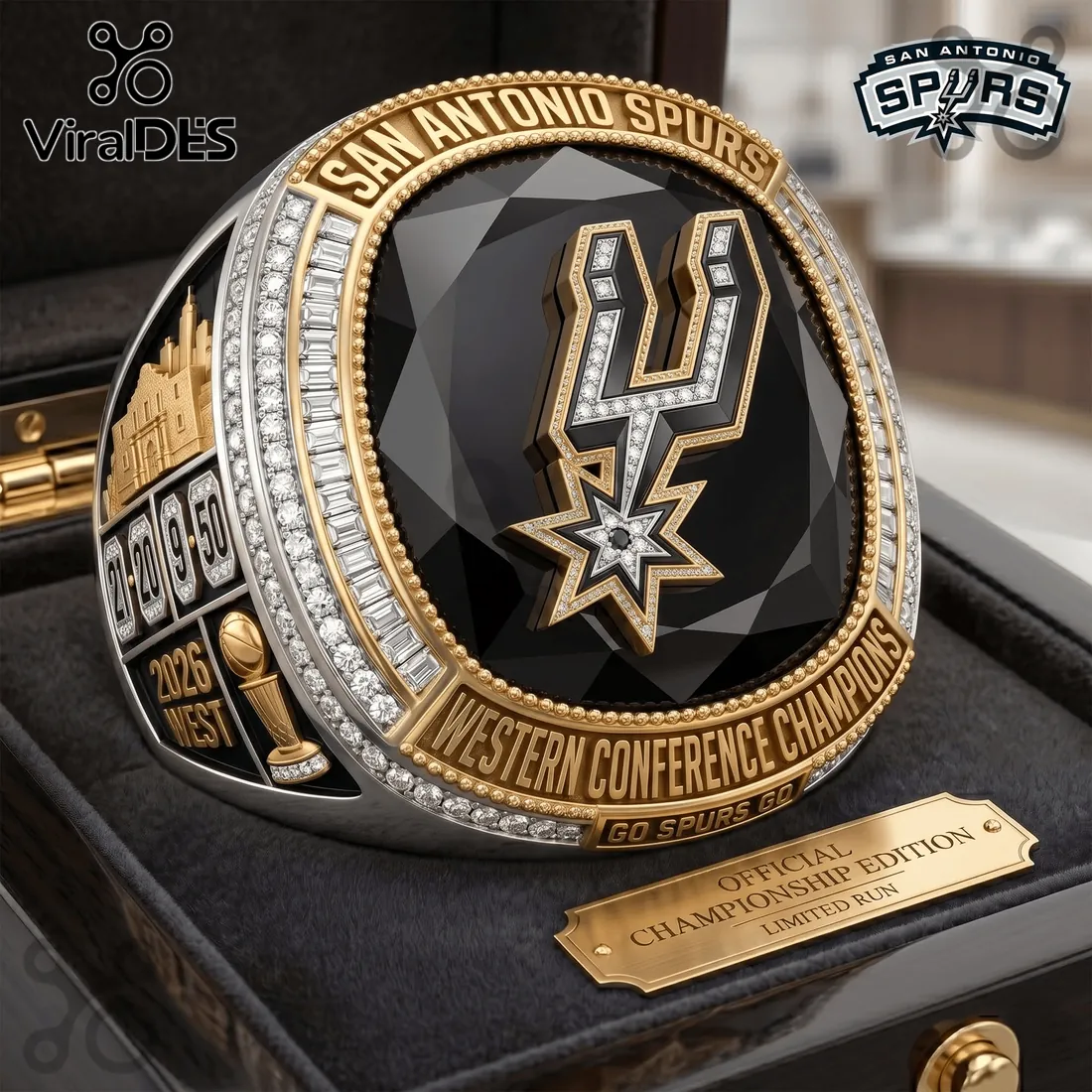 San Antonio Spurs 2026 Western Conference Champions Championship Ring San Antonio Spurs 2026 Western Conference Champions Championship Ring
