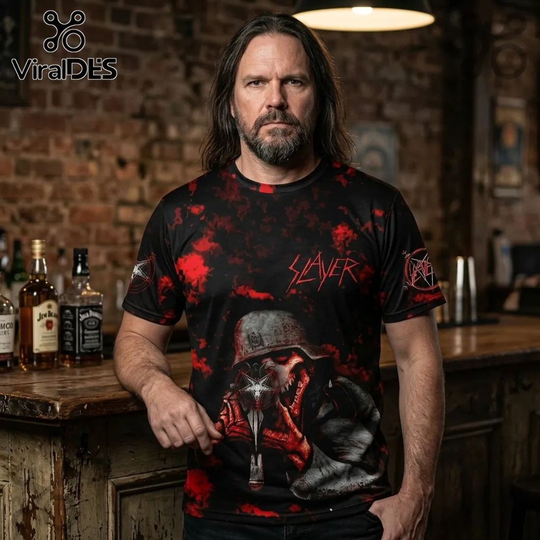 Slayer God Hates Us All Black and Red Cotton T-Shirt Slayer God Hates Us All Black and Red Cotton T-Shirt