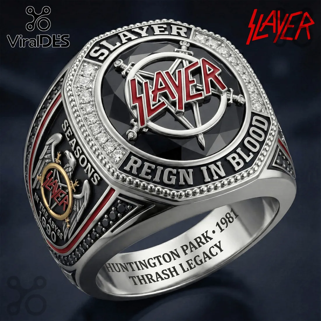 Slayer Reign in Blood Stainless Steel Championship Ring 2026 Slayer Reign in Blood Stainless Steel Championship Ring 2026