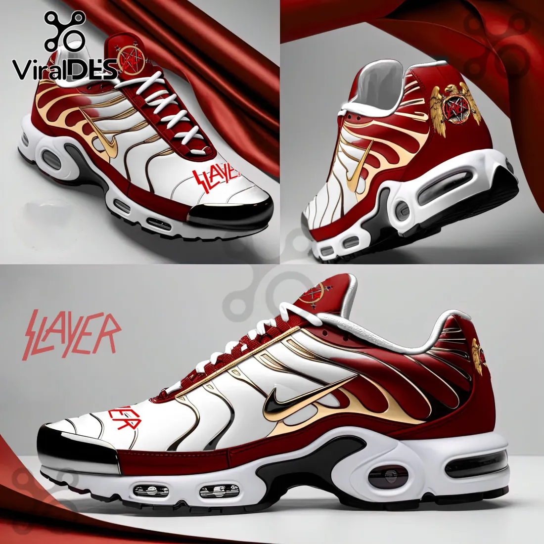 Slayer x Nike Air Max Plus Red Gold Limited Edition Slayer x Nike Air Max Plus Red Gold Limited Edition