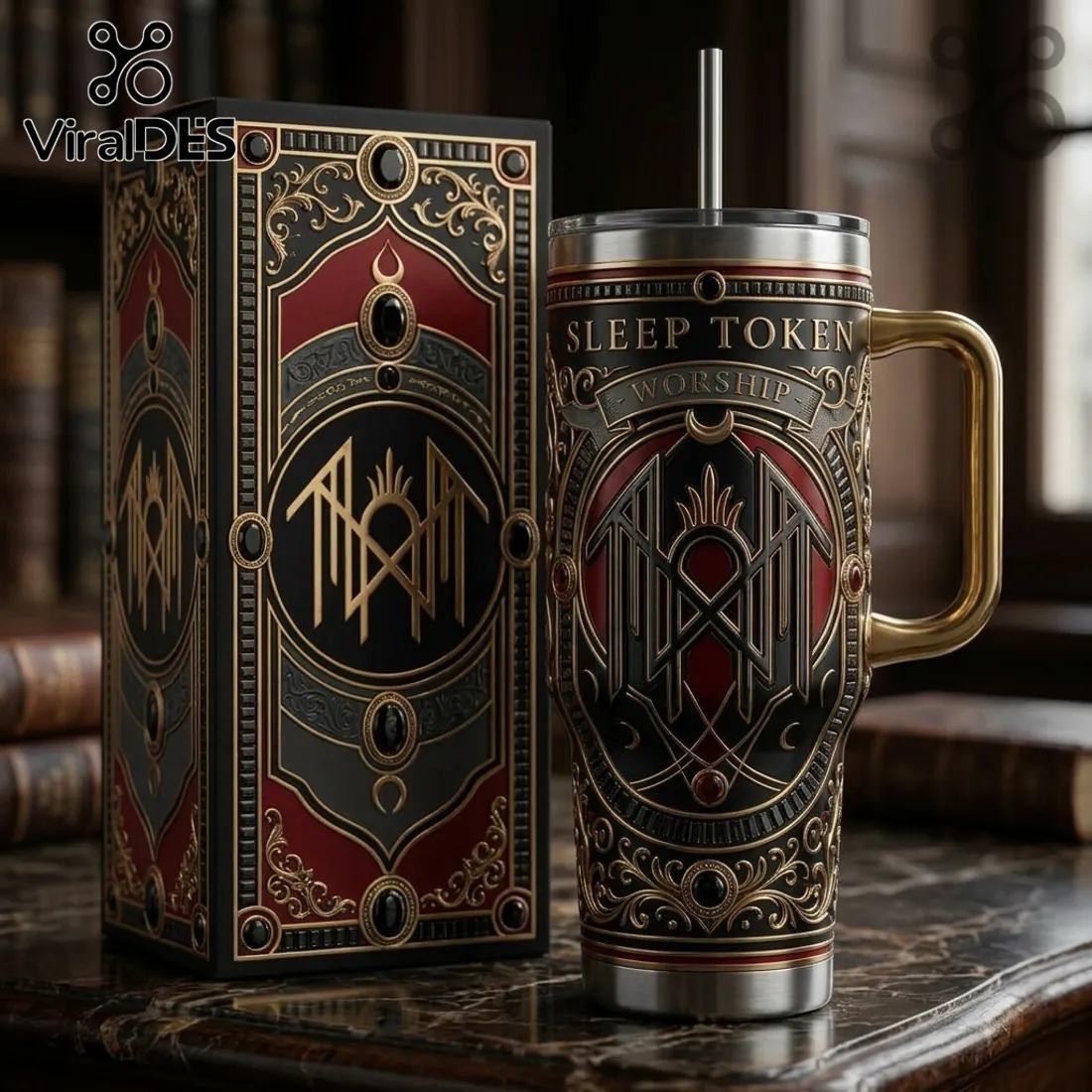 Sleep Token Worship Gothic Stainless Steel 40oz Tumbler Sleep Token Worship Gothic Stainless Steel 40oz Tumbler
