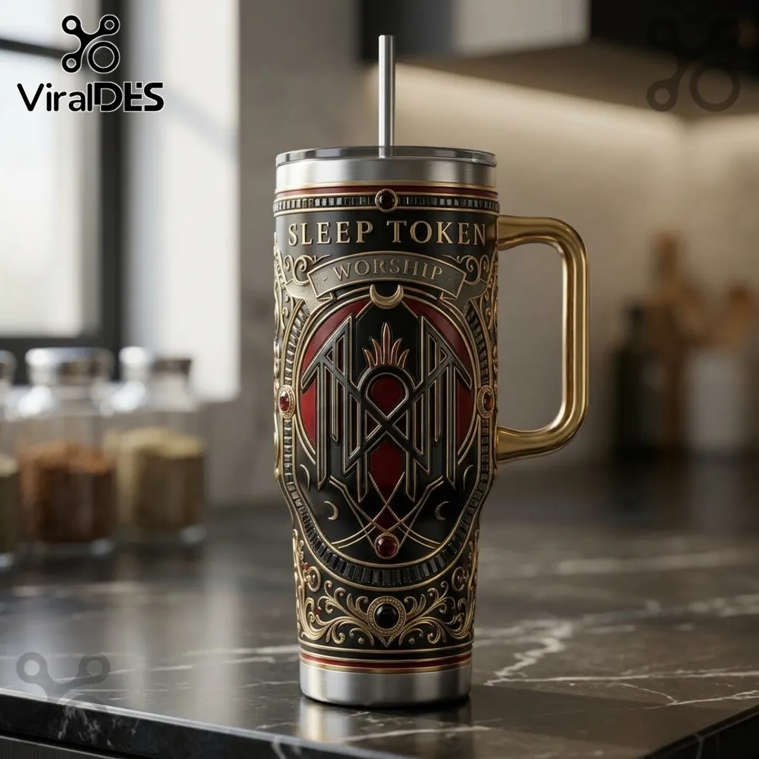 Sleep Token Worship Gothic Stainless Steel 40oz Tumbler Sleep Token Worship Gothic Stainless Steel 40oz Tumbler