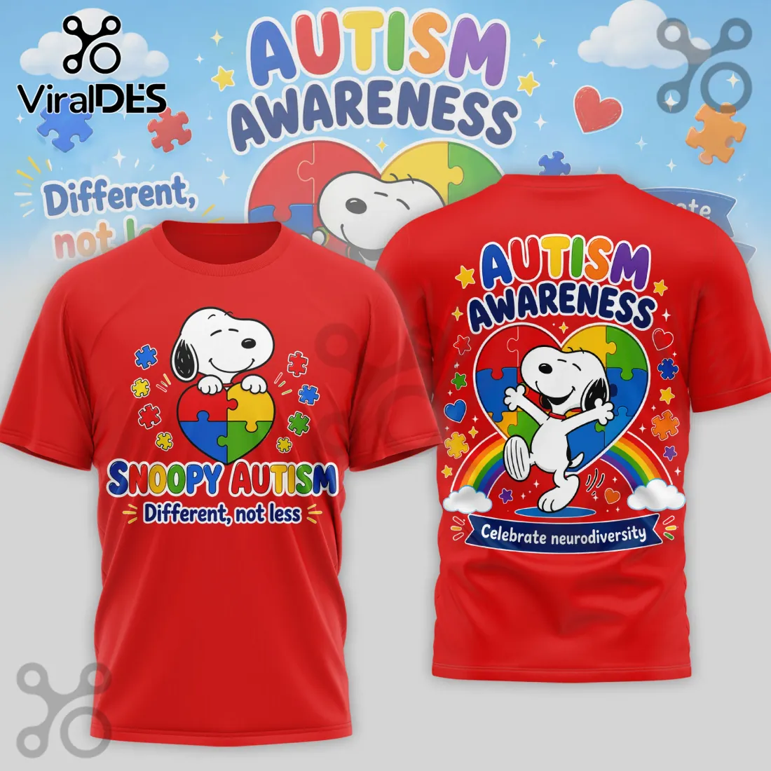 Snoopy Autism Awareness Celebrate Neurodiversity T-shirt Snoopy Autism Awareness Celebrate Neurodiversity T-shirt