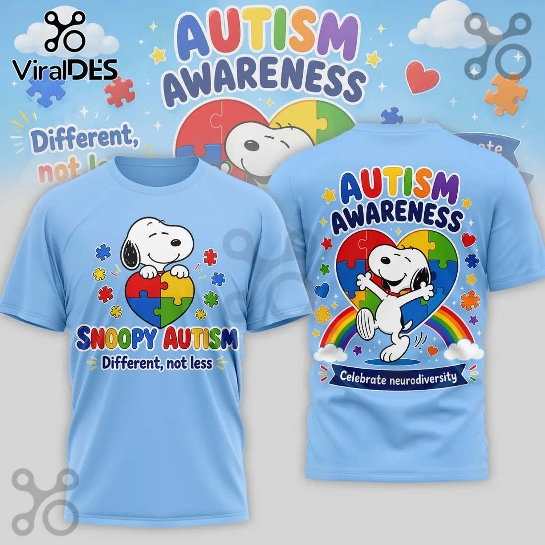 Snoopy Autism Awareness Celebrate Neurodiversity T-shirt Snoopy Autism Awareness Celebrate Neurodiversity T-shirt