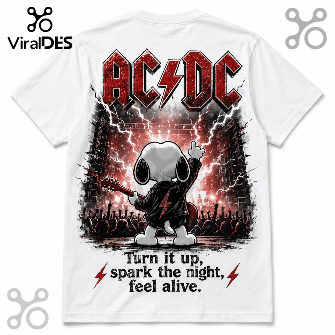 Snoopy x AC/DC Rock Music T-Shirt 2026 Snoopy x AC/DC Rock Music T-Shirt 2026