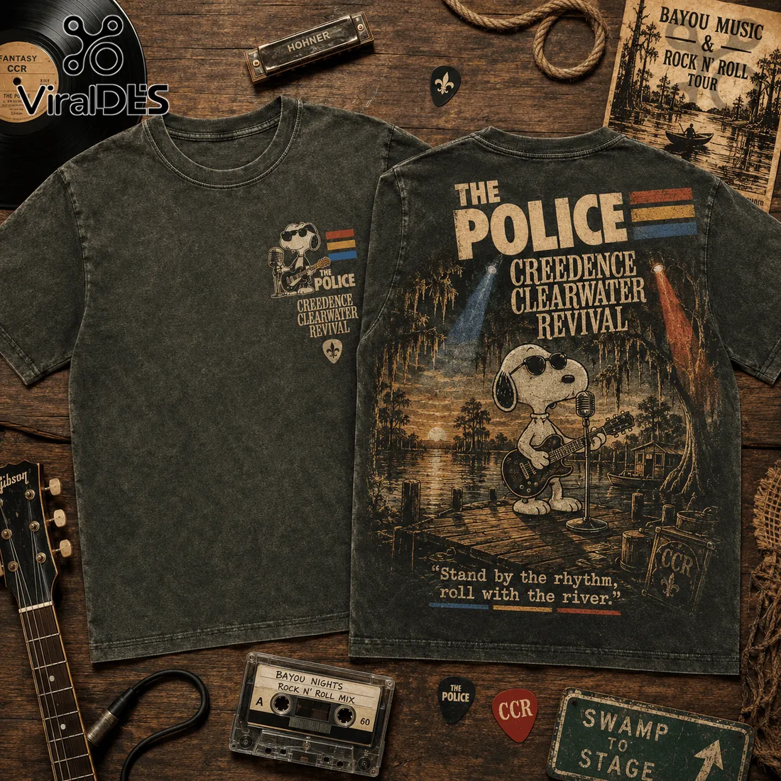 Snoopy x Creedence Clearwater Revival Vintage Wash T-Shirt Snoopy x Creedence Clearwater Revival Vintage Wash T-Shirt
