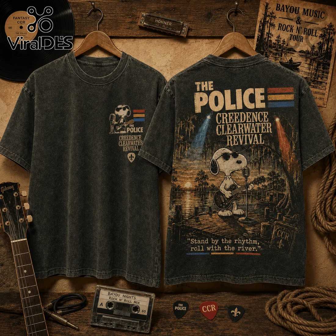 Snoopy x Creedence Clearwater Revival Vintage Wash T-Shirt Snoopy x Creedence Clearwater Revival Vintage Wash T-Shirt