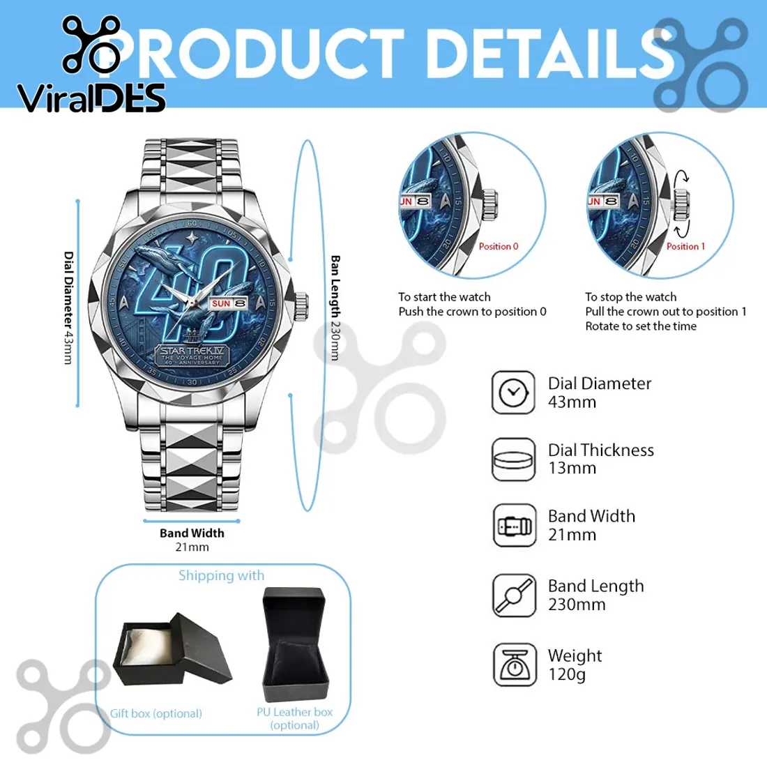 Star Trek IV The Voyage Home 40th Anniversary Quartz Watch Star Trek IV The Voyage Home 40th Anniversary Quartz Watch