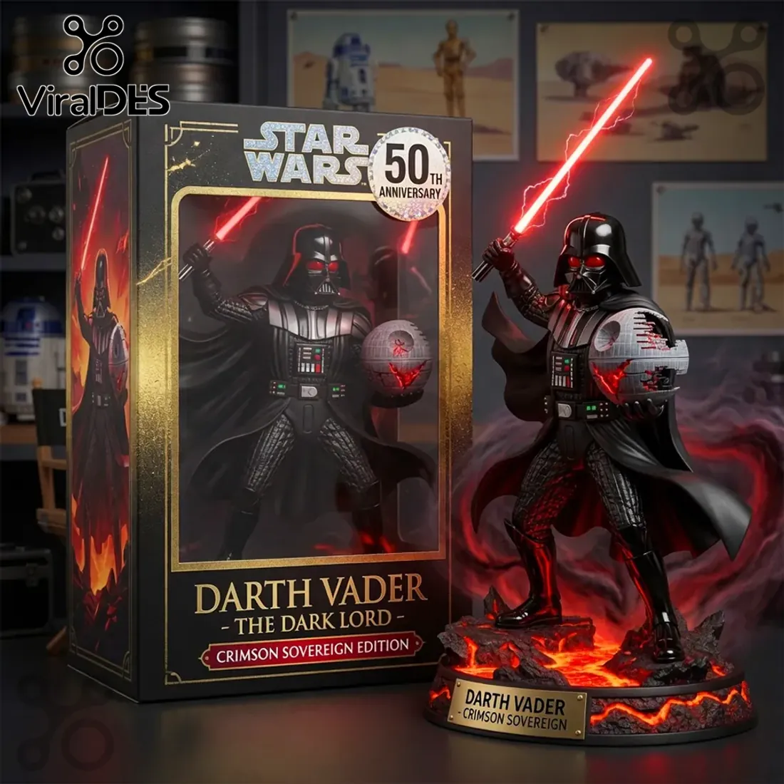 Star Wars Darth Vader 50th Anniversary Crimson Sovereign Edition Sculpted Statue Star Wars Darth Vader 50th Anniversary Crimson Sovereign Edition Sculpted Statue