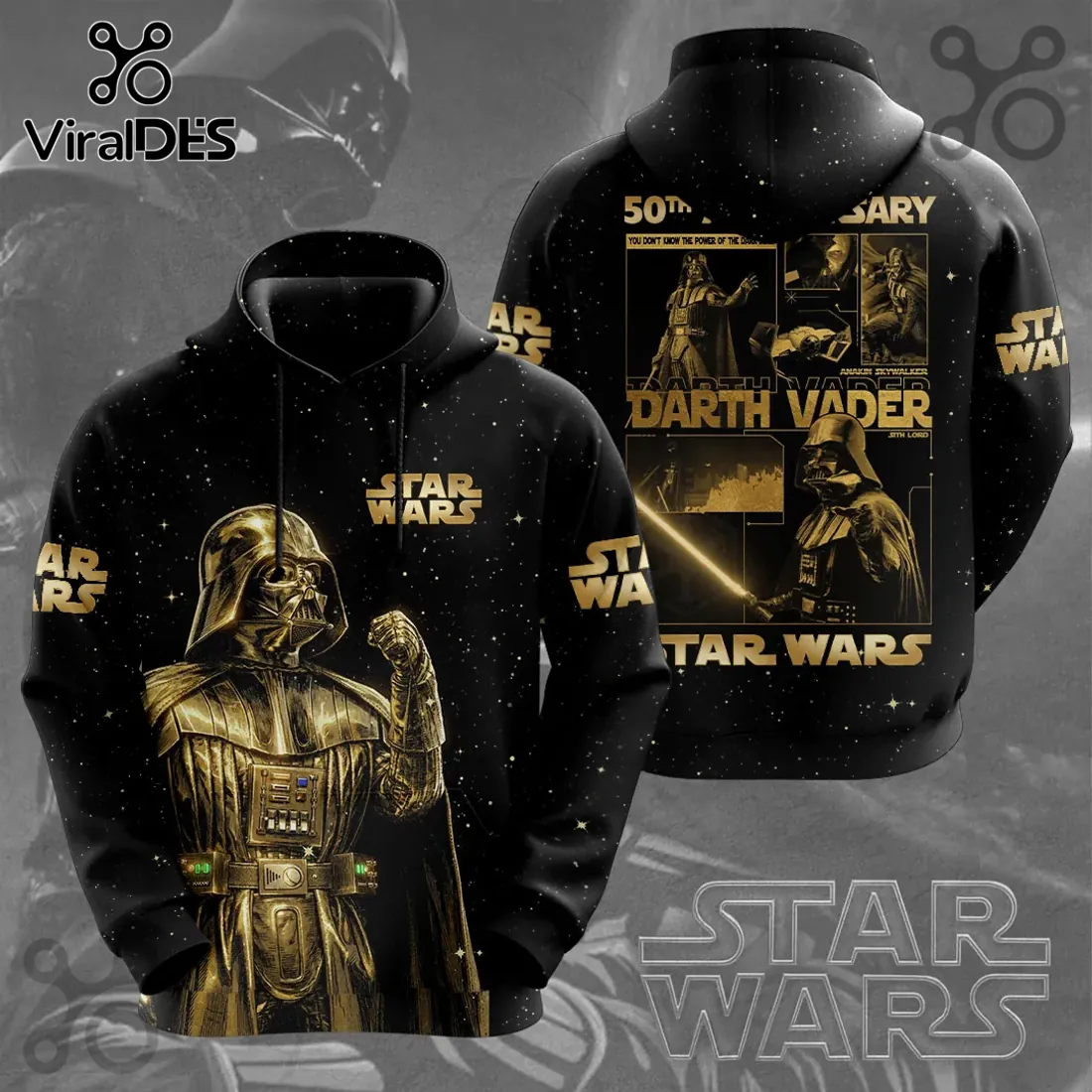 Star Wars Darth Vader 50th Anniversary Gold Edition Hoodie Star Wars Darth Vader 50th Anniversary Gold Edition Hoodie