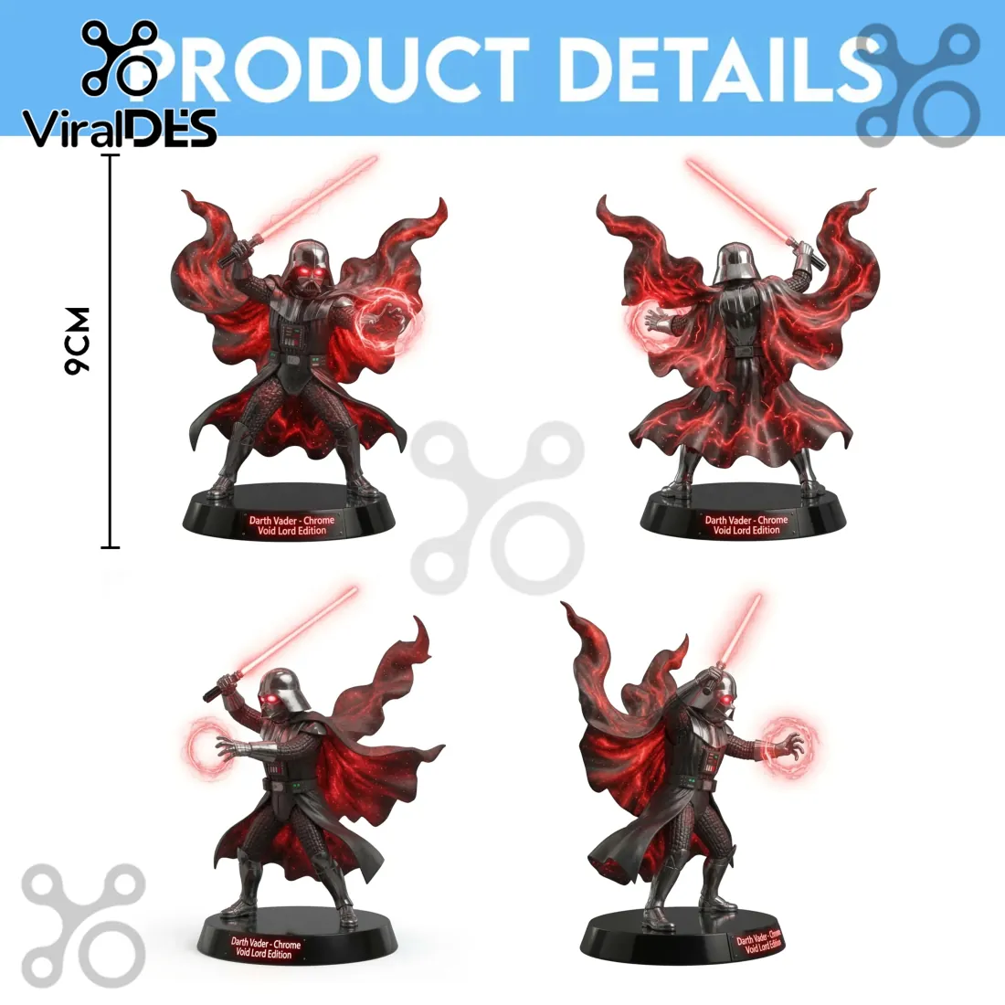 Star Wars Darth Vader Chrome Void Lord Edition Sculpted Resin Display Statue Star Wars Darth Vader Chrome Void Lord Edition Sculpted Resin Display Statue