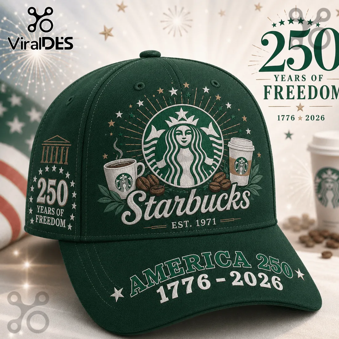 Starbucks x America 250 Years Of Freedom Cap Starbucks x America 250 Years Of Freedom Cap