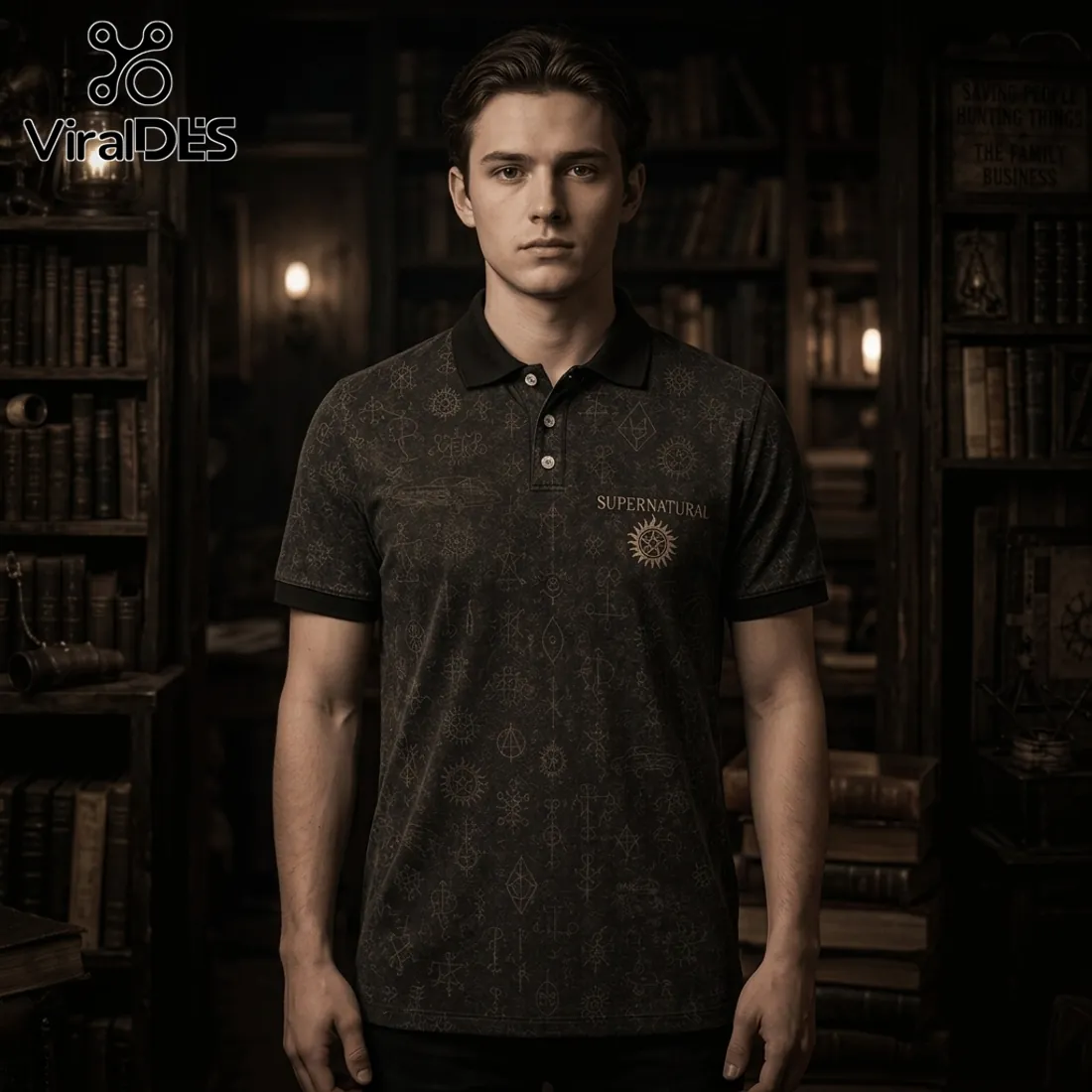 Supernatural Saving People Hunting Premium Polo Shirt Supernatural Saving People Hunting Premium Polo Shirt