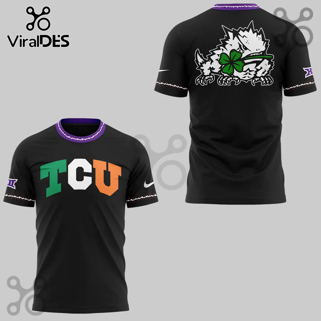 TCU Horned Frogs x Aer Lingus College Football Classic 2026 Black Mascot Hoodie TCU Horned Frogs x Aer Lingus College Football Classic 2026 Black Mascot Hoodie