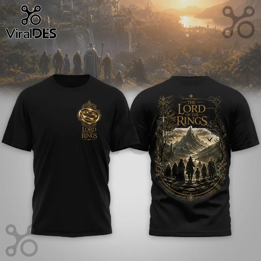 The Lord of the Rings Fellowship Mountain Journey T-shirt The Lord of the Rings Fellowship Mountain Journey T-shirt