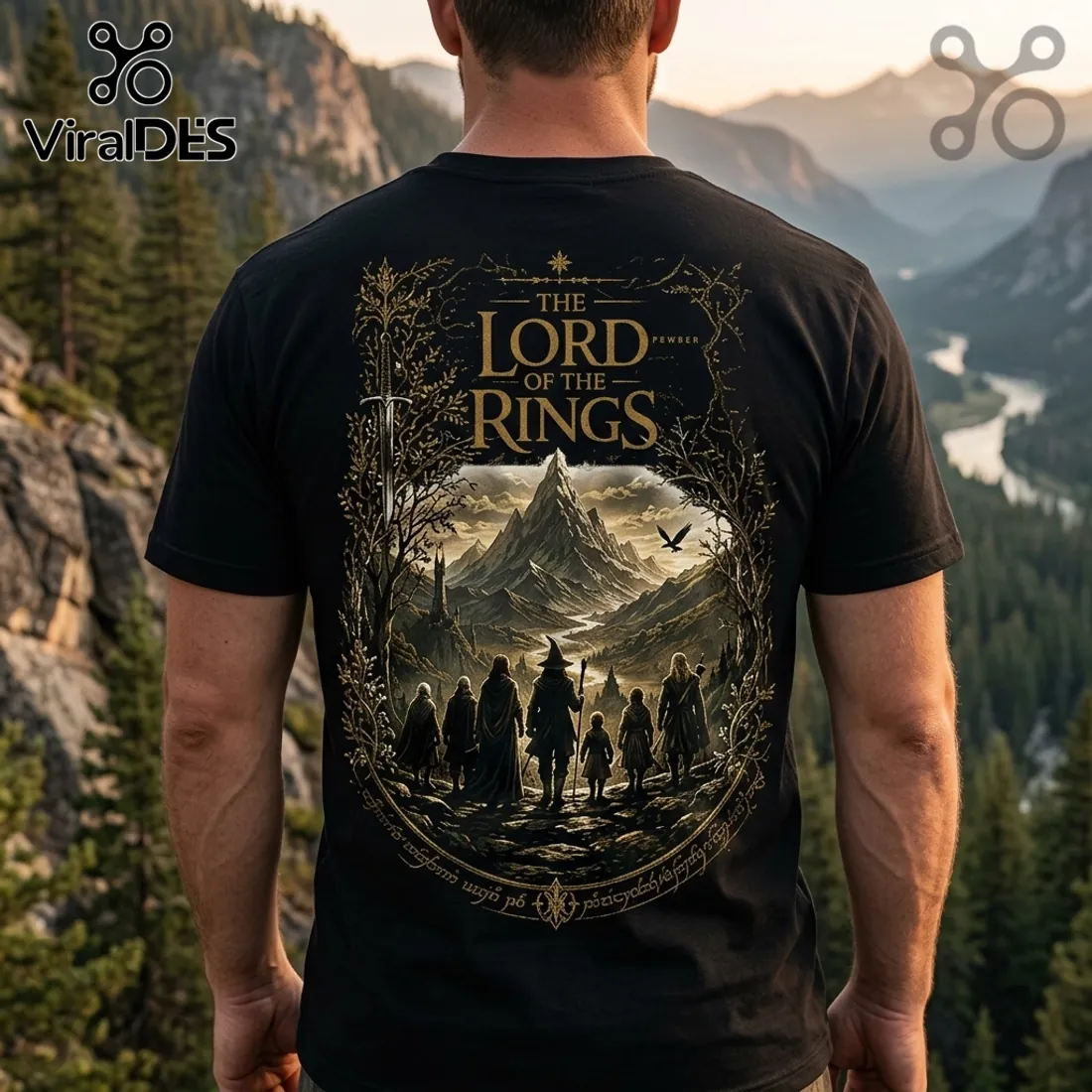 The Lord of the Rings Fellowship Mountain Journey T-shirt The Lord of the Rings Fellowship Mountain Journey T-shirt