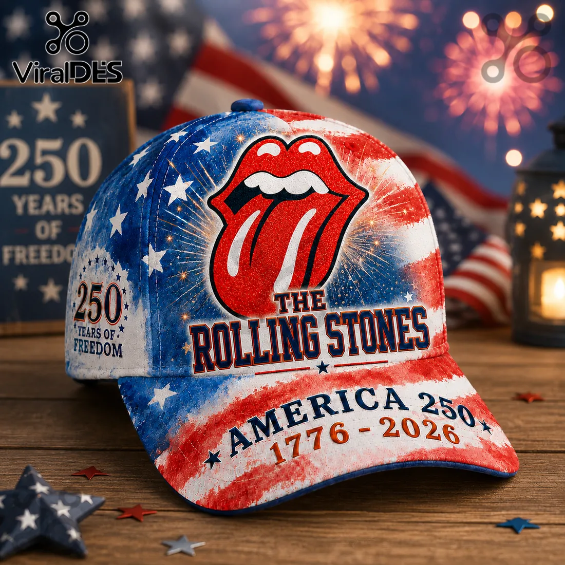 The Rolling Stones x America 250 Years of Freedom Collectible Baseball Cap The Rolling Stones x America 250 Years of Freedom Collectible Baseball Cap