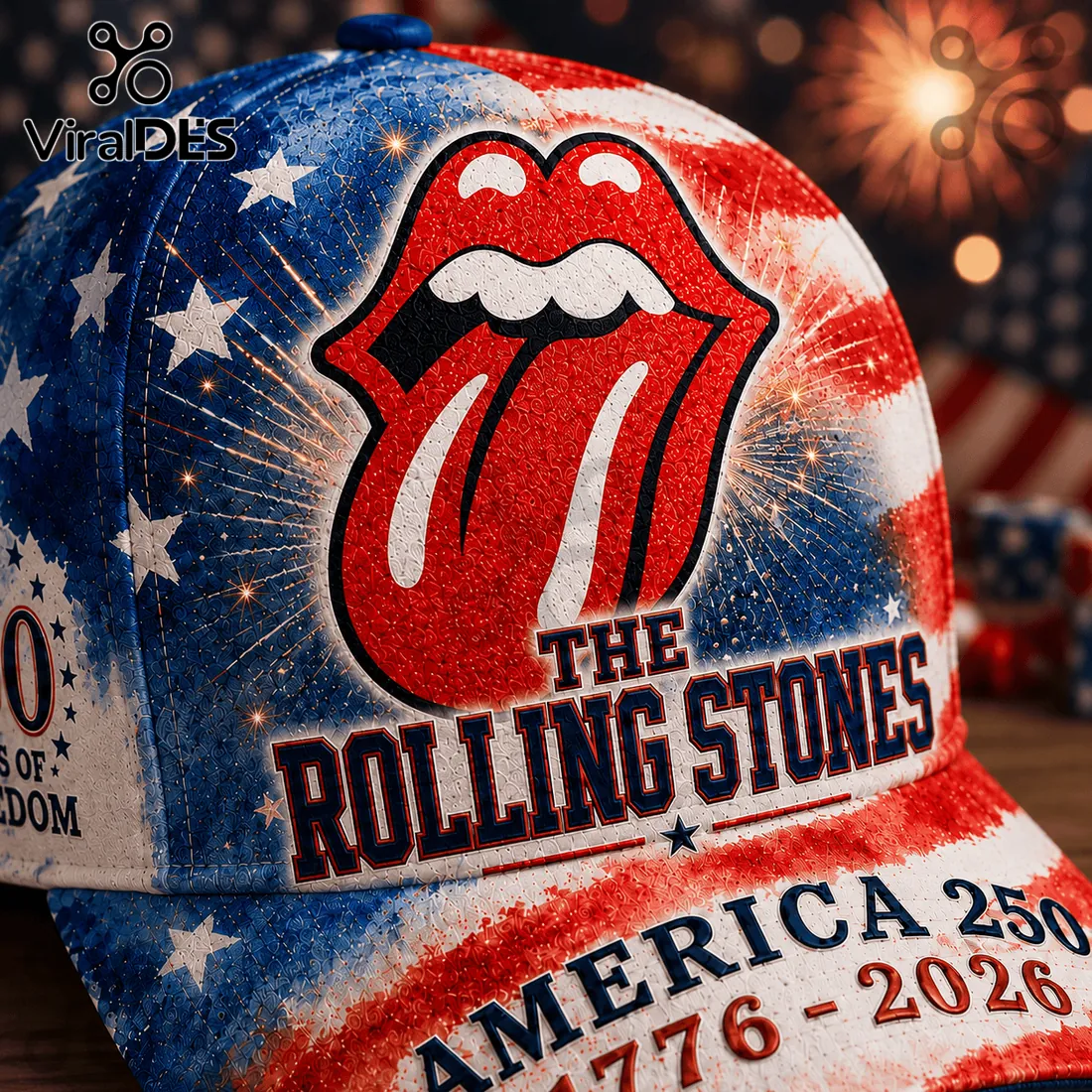 The Rolling Stones x America 250 Years of Freedom Collectible Baseball Cap The Rolling Stones x America 250 Years of Freedom Collectible Baseball Cap