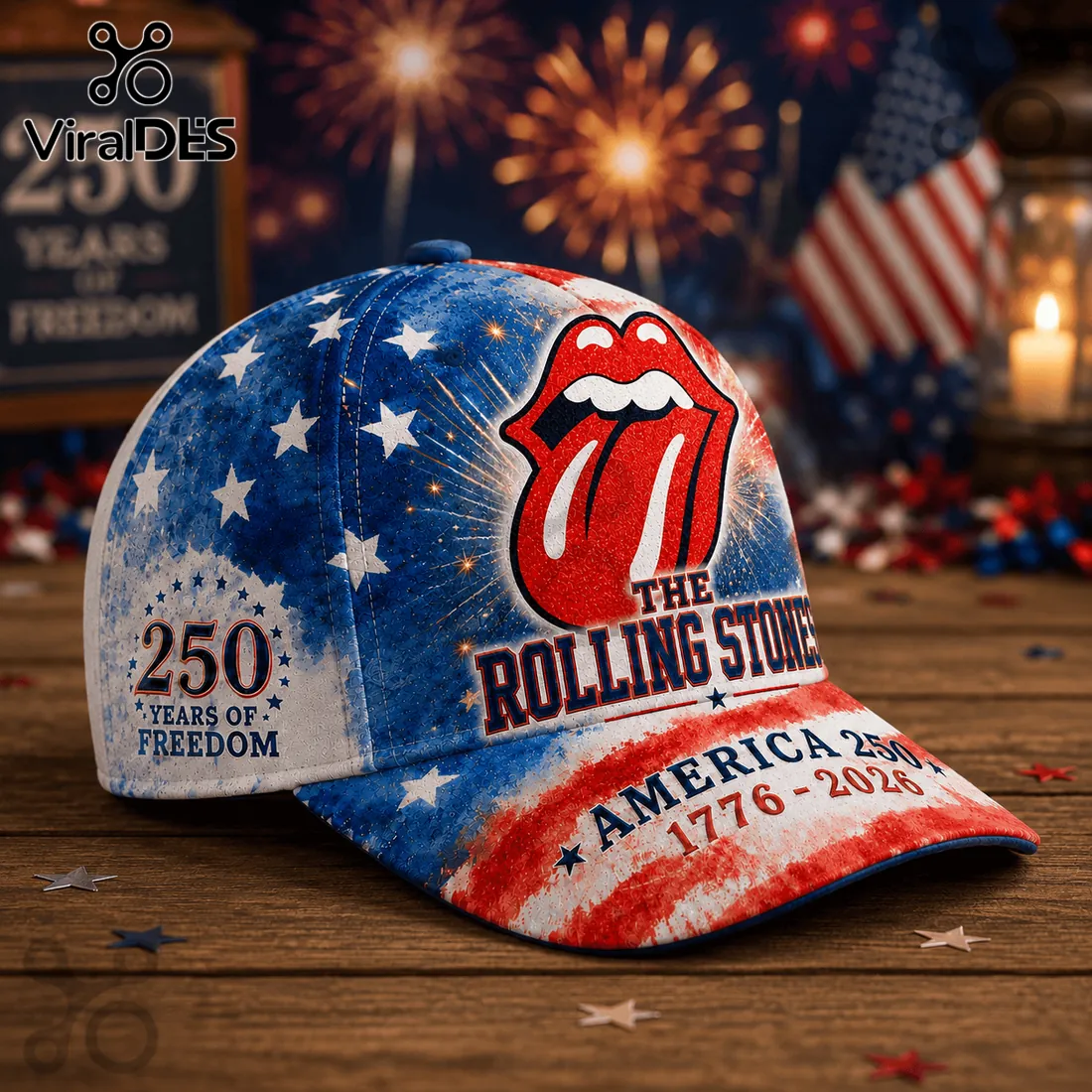 The Rolling Stones x America 250 Years of Freedom Collectible Baseball Cap The Rolling Stones x America 250 Years of Freedom Collectible Baseball Cap