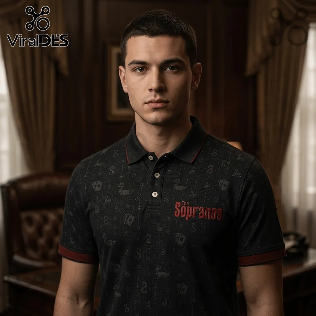 The Sopranos Satriale’s Pork Store Black Polo Shirt The Sopranos Satriale’s Pork Store Black Polo Shirt