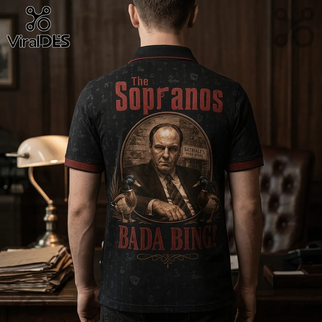 The Sopranos Satriale’s Pork Store Black Polo Shirt The Sopranos Satriale’s Pork Store Black Polo Shirt