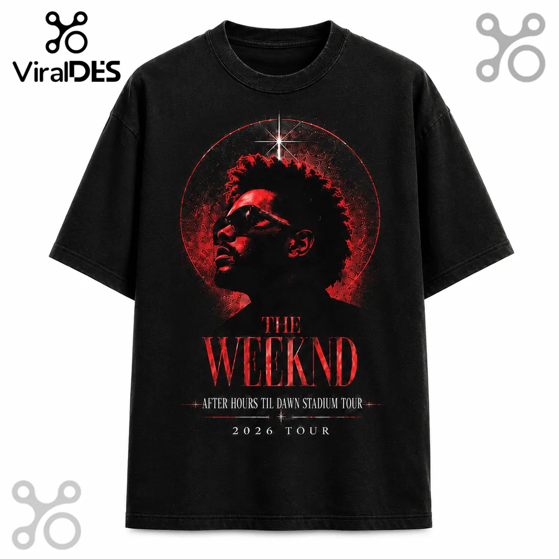The Weeknd After Hours Til Dawn 2026 World Tour Black T-Shirt The Weeknd After Hours Til Dawn 2026 World Tour Black T-Shirt