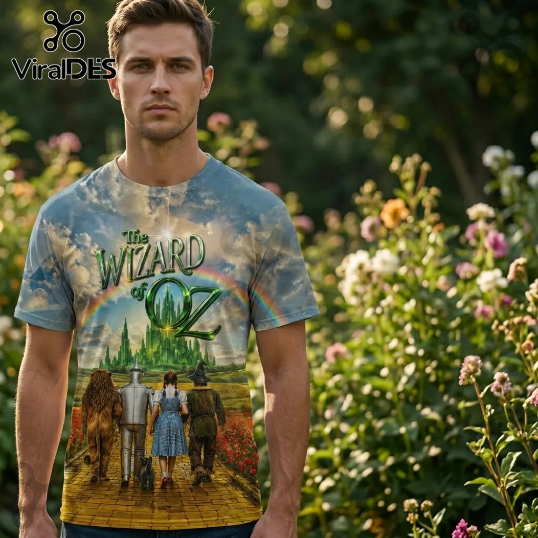 The Wizard of Oz x USA 250th Anniversary Patriotic Gift for Men 3D T-Shirt The Wizard of Oz x USA 250th Anniversary Patriotic Gift for Men 3D T-Shirt