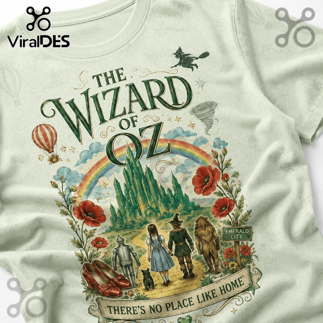 The Wizard of Oz Yellow Brick Road Vintage Collectible T-Shirt The Wizard of Oz Yellow Brick Road Vintage Collectible T-Shirt