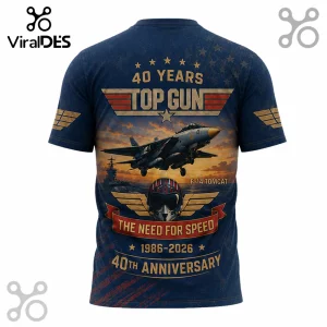 Top Gun Maverick 40th Anniversary 1986-2026 T-Shirt