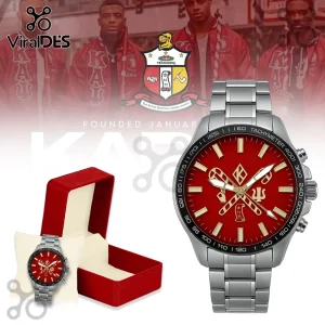Kappa Alpha Psi Fraternity Red Dial Stainless Steel Watches