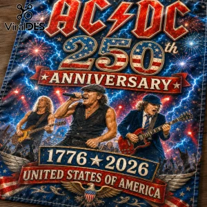 AC/DC x America 250 Years of Freedom 1776-2026 House Flag